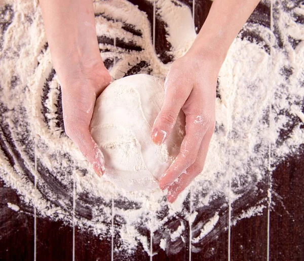 Cook Preparing Dough Baking Kitchen — Stock Photo, Image