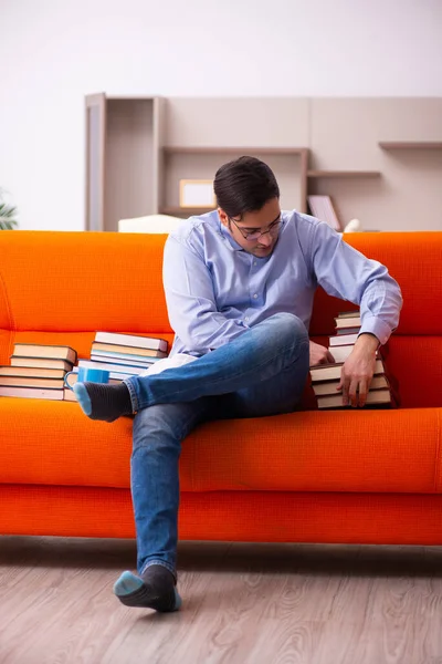 Young Student Preparing Exams Home — Stock Photo, Image