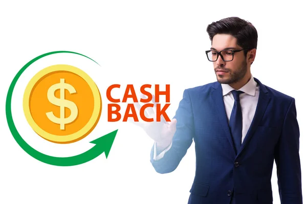Uomo Affari Cash Back Concetto — Foto Stock