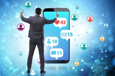 Mobil iletişim kavramında iş adamı