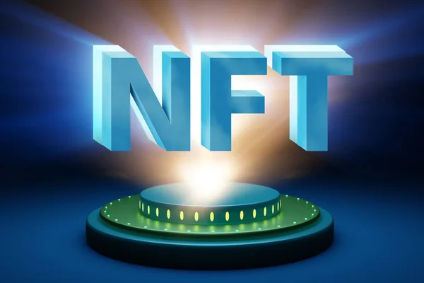 Ilustração Nft Símbolo Não Fungível — Fotografia de Stock