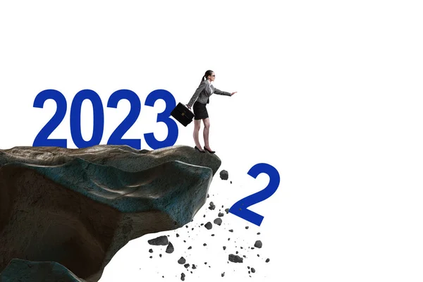 Begreppet Flytta Från 2022 Till 2023 — Stockfoto