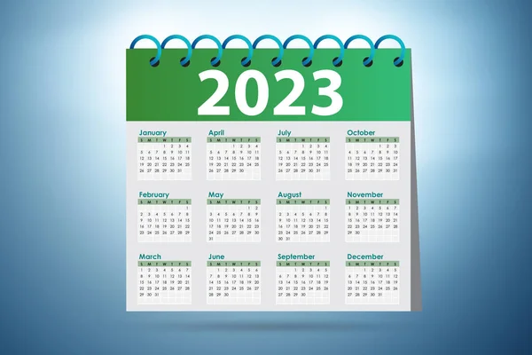 Ημερολόγιο Του 2023 Στην Έννοια Του Σχεδιασμού Του Χρόνου — Φωτογραφία Αρχείου
