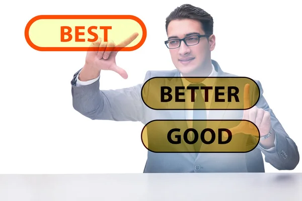 Businessman Good Better Best Concept — Stock Photo, Image