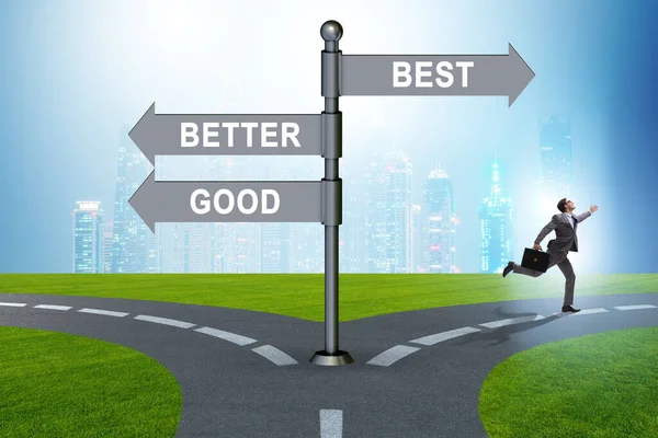 Crossroads Concept Good Better Best — Stock Photo, Image