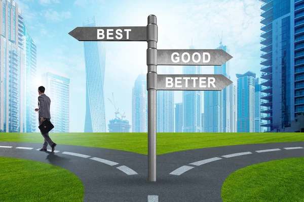 Crossroads Concept Good Better Best — Stock Photo, Image