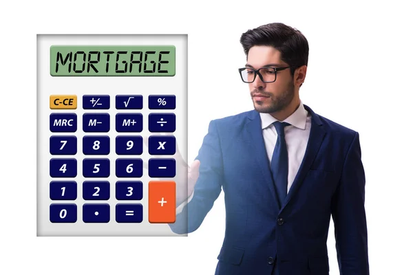 Concepto Préstamo Hipotecario Con Calculadora —  Fotos de Stock