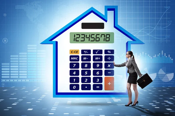 Concept Prêt Hypothécaire Avec Calculatrice — Photo