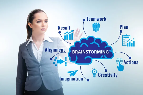 Concept Van Het Brainstormen Als Oplossingsinstrument — Stockfoto