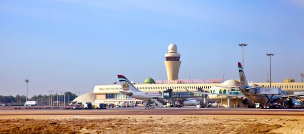 ABU DHABI, UNITED ARAB EMIRATES-FEB.17:Planes during loading at