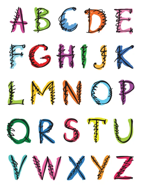 Alphabet bouton — Image vectorielle