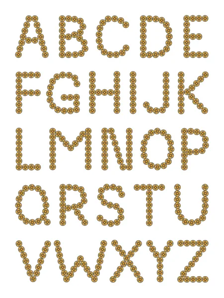 Alphabet bouton — Image vectorielle