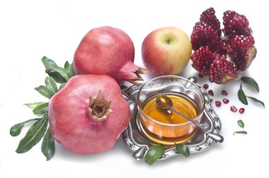 rosh hashana Yahudi yeni yılı için apple ile bal