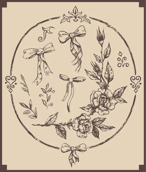 Рука намальована ілюстрація троянд — стоковий вектор