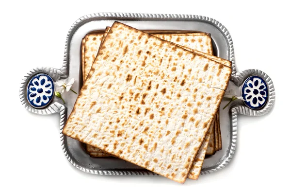 Matza brood voor Pascha feest — Stockfoto