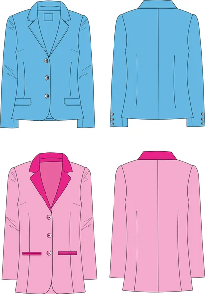 Genç kadın ceketler — Stok Vektör