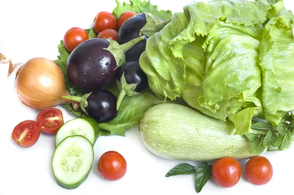 Dieta na białym tle warzywa — Zdjęcie stockowe