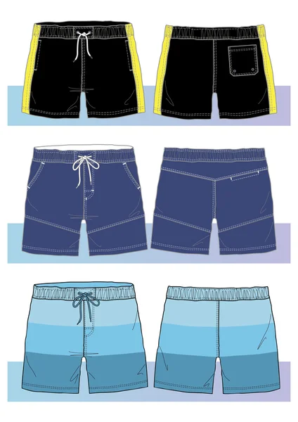 Pantalones cortos de natación — Vector de stock