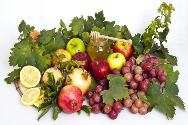 Red grape,apples and pomegranate — Stock Fotó