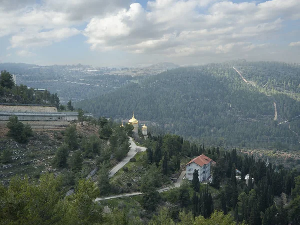 Panorama Mountains Village Ein Kerem Jerusalem Israel — Stock Photo, Image