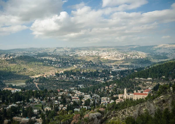 Panorama Mountains Village Ein Kerem Jerusalem Israel — Stock Photo, Image