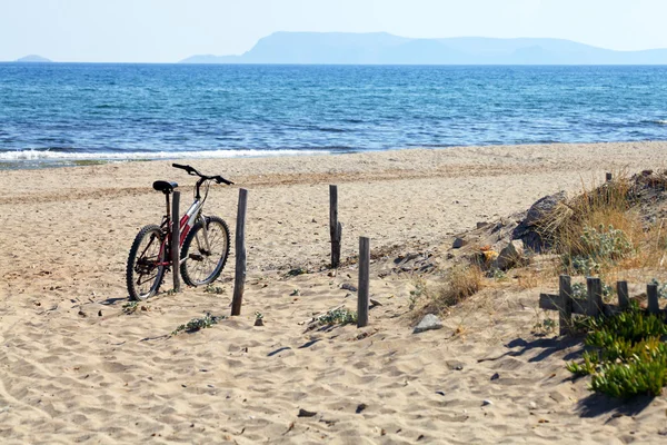 Sandy beach by the sea — Stock Photo, Image