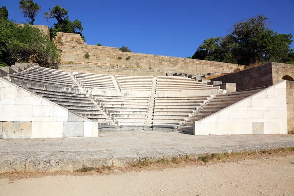 Antiek theater op het eiland Rhodos — Stockfoto