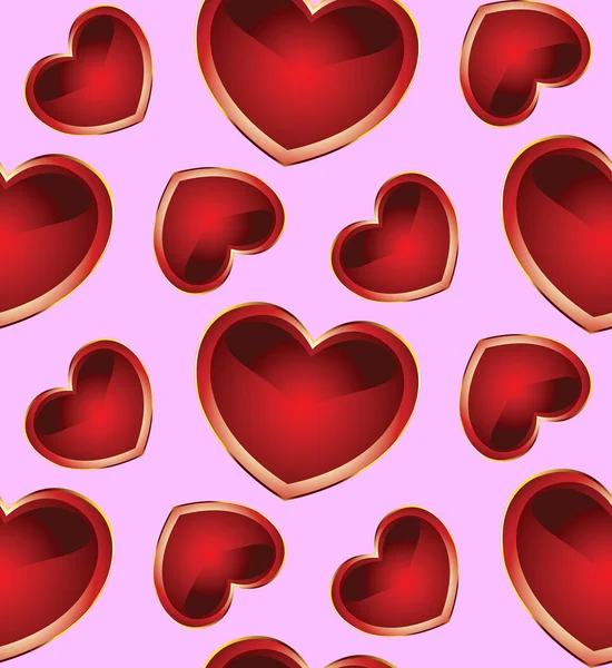 Seamless background with hearts_2 — Stock Vector