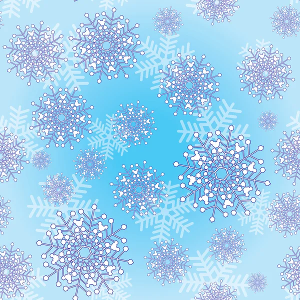 Naadloze achtergrond met snowflakes_2 — Stockvector