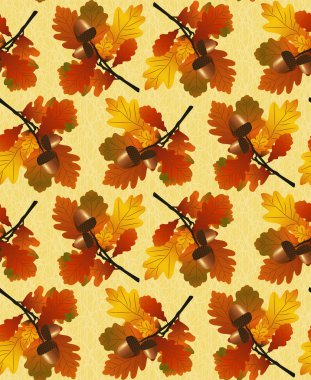 sorunsuz geçmiş meşe dalları ile