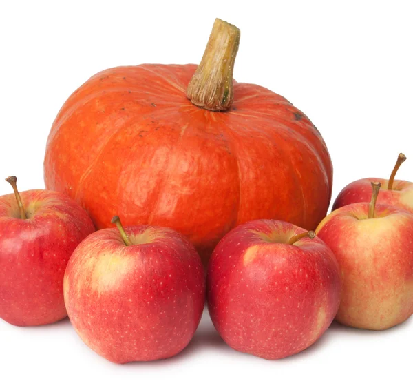 Calabaza y manzanas — Foto de Stock