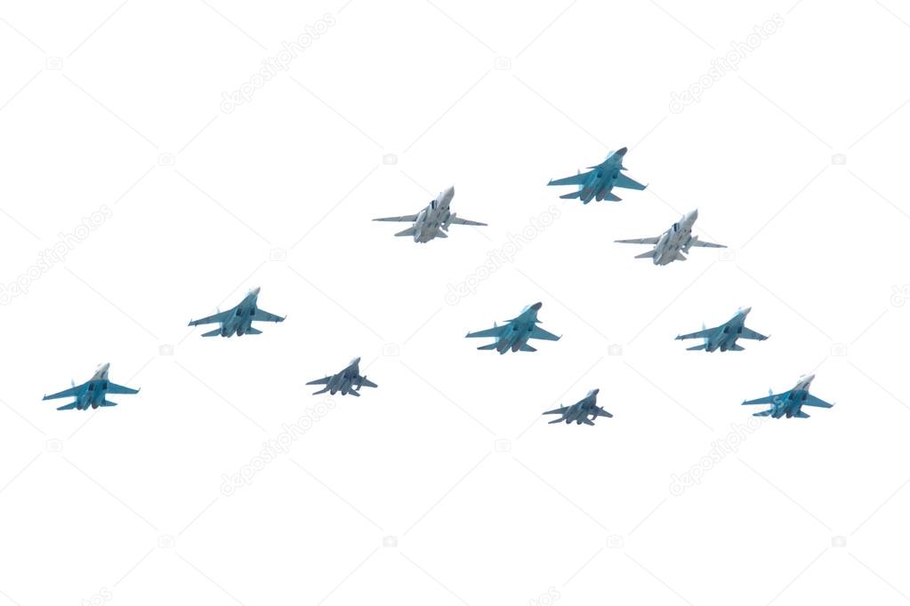 Su-24, Su-27, Su-34, Mig-29