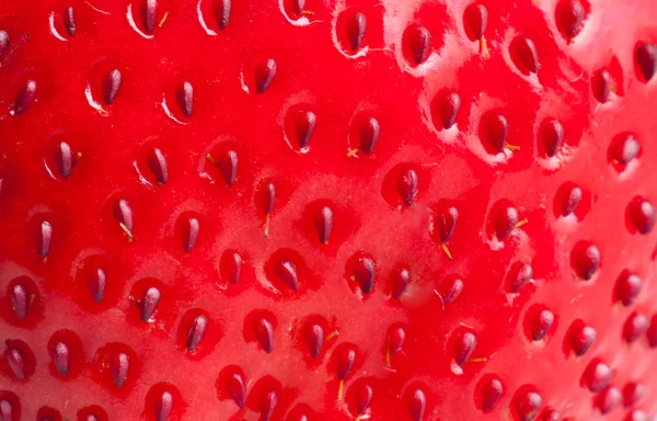 Makro-Erdbeere — Stockfoto