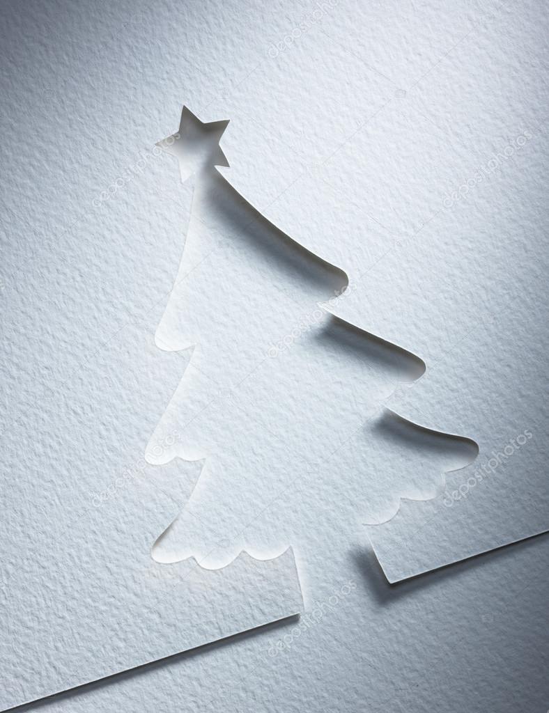Christmas tree paper cutting — Stock Photo © Irochka 19148117
