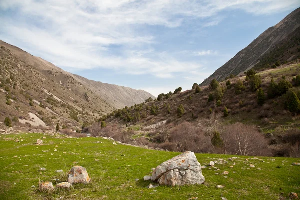 Landcscape yüksekliği dağlar. Peyzaj alanları. — Stok fotoğraf