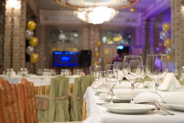 Banketttisch in einem Restaurant — Stockfoto