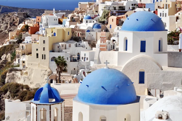 Santorini isola paesaggio del famoso villaggio di Oia, Grecia — Foto Stock