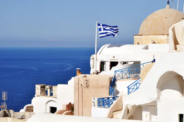 Glockenturm auf der Insel Santorini, Griechenland — Stockfoto