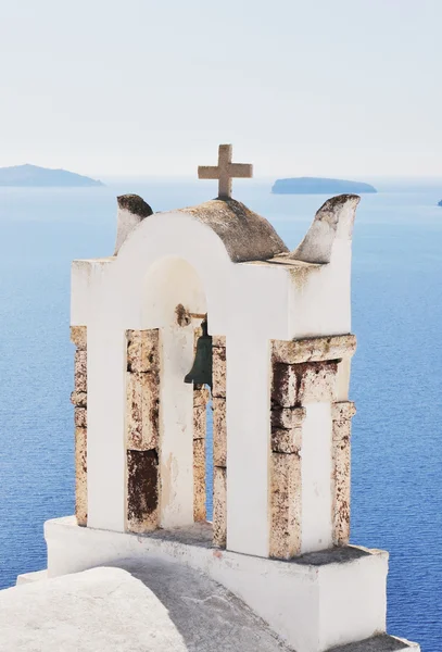 Campanile dell'isola di Santorini, Grecia — Foto Stock