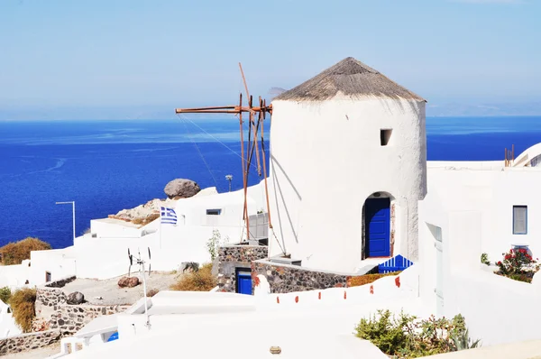 Santorini-Windmühle — Stockfoto