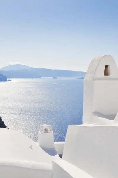 Vue imprenable romantique île de Santorin, Grèce — Photo