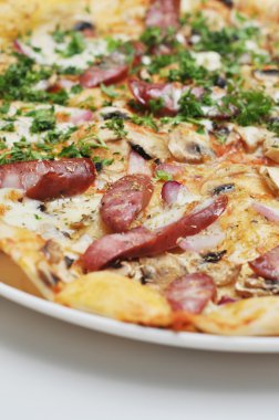 Baharatlı pizza