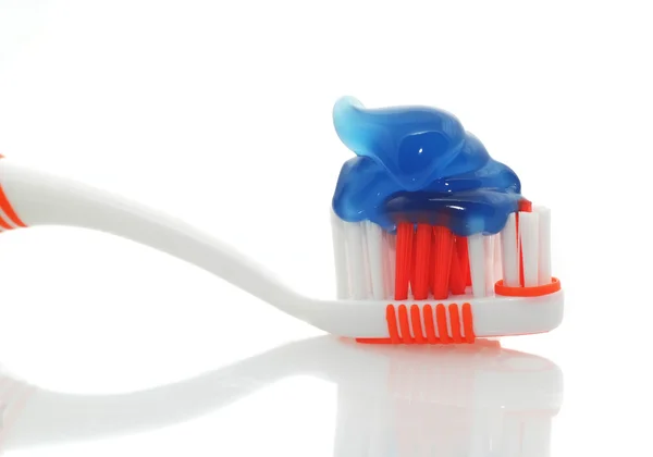 Toothbrush with toothpaste — Stock Photo, Image