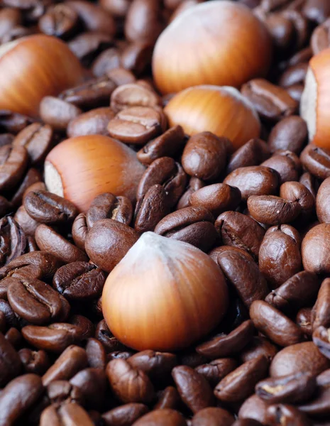 Kaffe bönor och nötter — Stockfoto