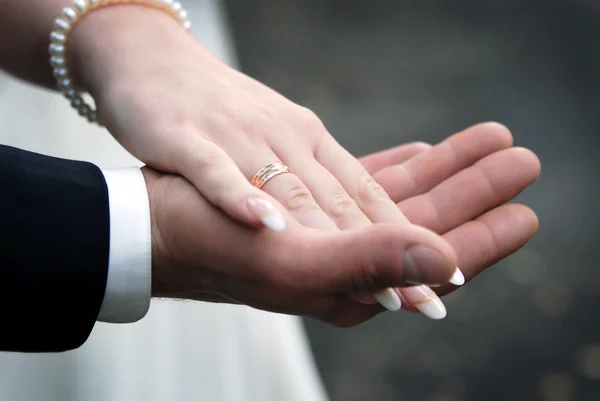 Happy just married young couple — Stock Photo, Image