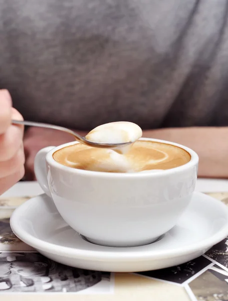 Cafea Cappuccino — Fotografie, imagine de stoc