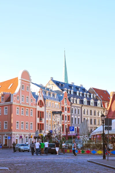 Oude stad gedeelte in riga, Letland. — Stockfoto