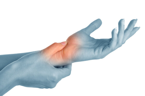 Острая боль в женской руке
