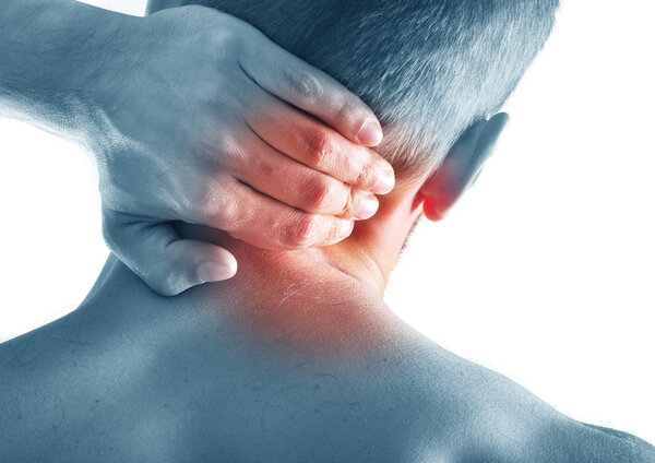 Man with acute neck pain