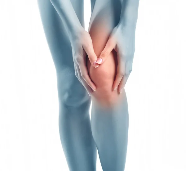 Pain in a knee. sports trauma — Stock Photo, Image